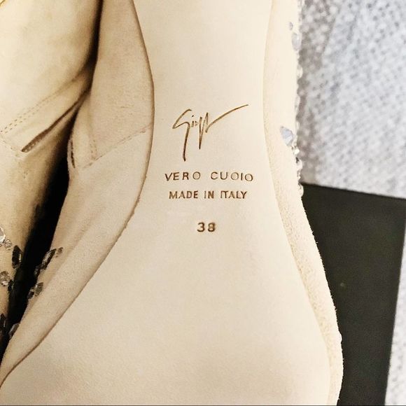 Giuseppe Zanotti “Kaylee” Rhinestone Embellished Suede Lace up Heels - Picture 13 of 13